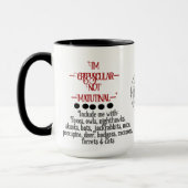 Funny Not a Morgenmentier Typografie Tasse (Links)