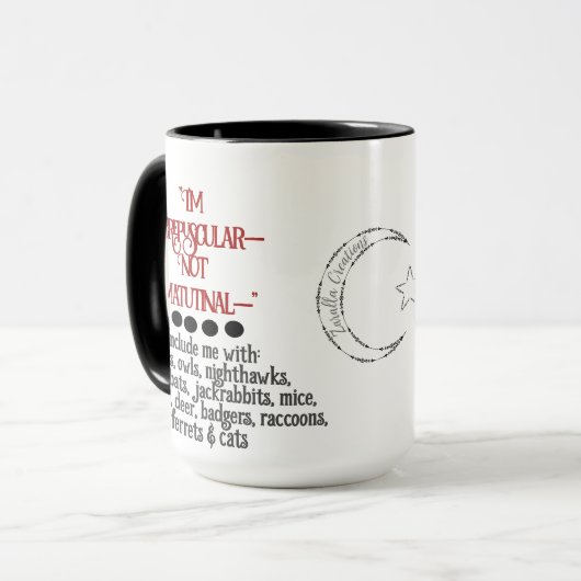 Funny Not a Morgenmentier Typografie Tasse (Vorderseite Links)