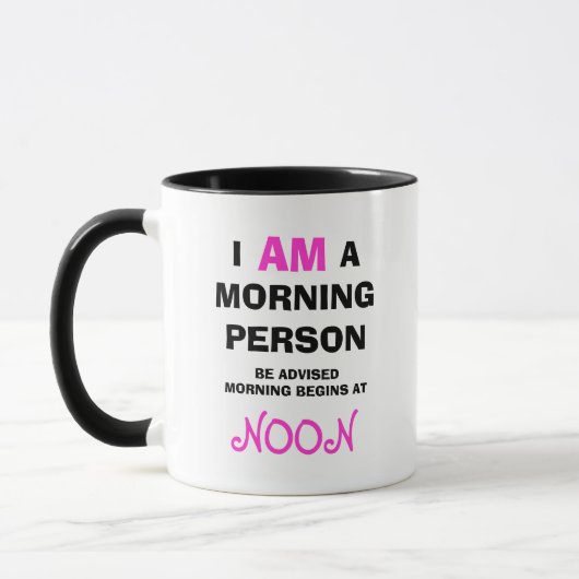Funny Not a Morning Person Tasse (Links)
