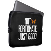 Funny Not Fortunate Just Good Monarch Butterfly Laptopschutzhülle (Vorne Rechts)