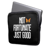 Funny Not Fortunate Just Good Monarch Butterfly Laptopschutzhülle (Vorderseite Links)