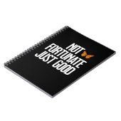 Funny Not Fortunate Just Good Monarch Butterfly Notizblock (Linke Seite)