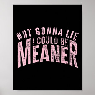 Funny not Gonna Lie Ich könnte Gemeiner Sarcastic  Poster