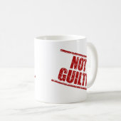 Funny Not Guilty Spaß Kaffeetasse (VorderseiteRechts)