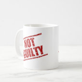 Funny Not Guilty Spaß Kaffeetasse (Vorderseite Links)