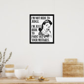 Funny "Not Here to Judge" Poster (Küche)