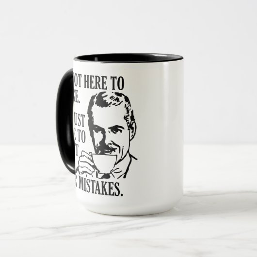 Funny "not here to Judge" Tasse (Vorderseite Links)