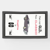 Funny not Old Classic Car 60. Geburtstag Banner (Horizontal)