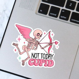 Funny not Today Cupid Skelett Anti-Valentin Aufkleber