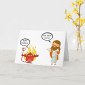 Funny Not Today Satan Christmas Card Karte (Gelbe Blume)
