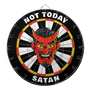 Funny Not Today Satan Dartboard Dartscheibe