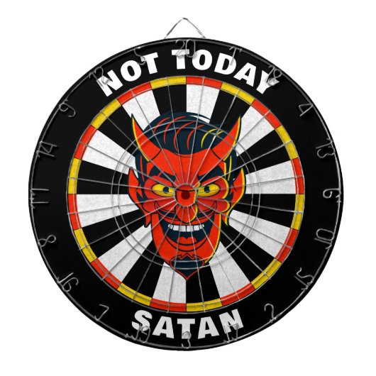 Funny Not Today Satan Dartboard Dartscheibe (vorne)