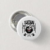 Funny not Today Satan - Gefangen Button (Vorne & Hinten)