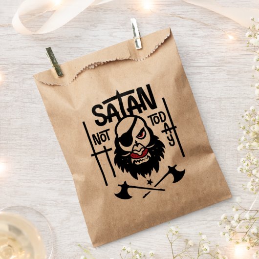 Funny not Today Satan - Gefangen Geschenktütchen (Ausgeschnitten)
