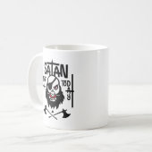 Funny not Today Satan - Gefangen Kaffeetasse (Vorderseite Links)