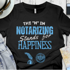 Funny Notary | Amt - das H in Notarisierung T-Shirt