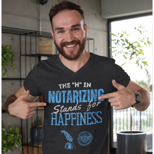 Funny Notary | Amt - das H in Notarisierung T-Shirt
