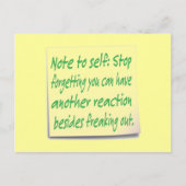 Funny Note to Self Postcard Postkarte (Vorderseite)