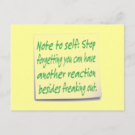 Funny Note to Self Postcard Postkarte (Vorderseite)