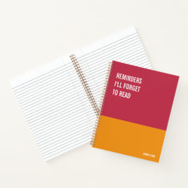 Funny Notebook, Humorvolles Writing Pad Journal, H Notizblock