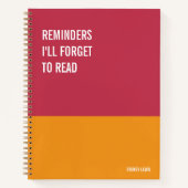 Funny Notebook, Humorvolles Writing Pad Journal, H Notizblock (Vorderseite)