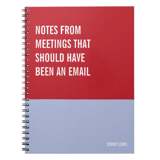 Funny Notebook, Humorvolles Writing Pad Journal, H Notizblock (Vorderseite)