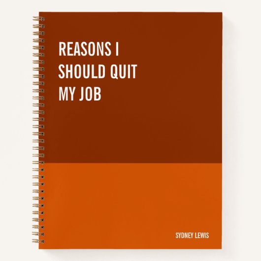 Funny Notebook, Humorvolles Writing Pad Journal, H Notizblock (Vorderseite)