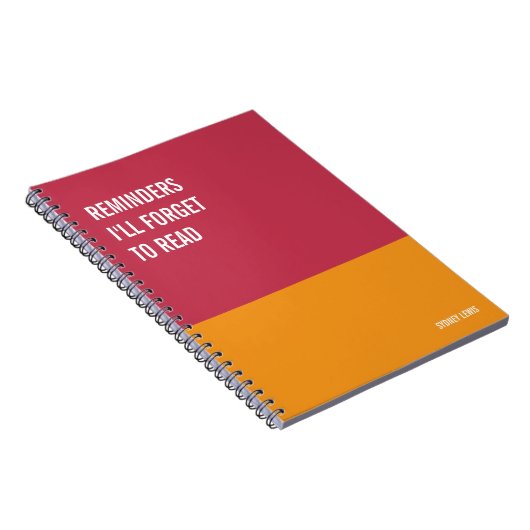 Funny Notebook, Humorvolles Writing Pad Journal, H Notizblock (Rechte Seite)