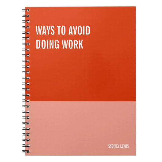 Funny Notebook, Humorvolles Writing Pad Journal, H Notizblock (Vorderseite)