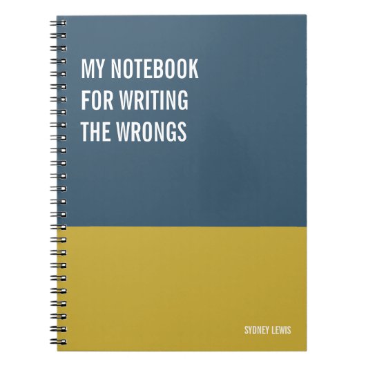 Funny Notebook, Humorvolles Writing Pad Journal, H Notizblock (Vorderseite)