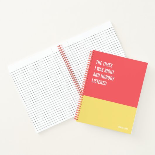 Funny Notebook, Humorvolles Writing Pad Journal, H Notizblock (Innenseite)