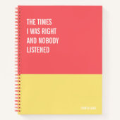Funny Notebook, Humorvolles Writing Pad Journal, H Notizblock (Vorderseite)