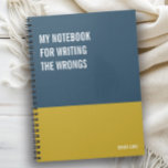 Funny Notebook, Humorvolles Writing Pad Journal, H Notizblock<br><div class="desc">Ein lustiges Notizbuch,  das Sie für alle Ihre täglichen Erinnerungen,  tiefe Gedanken und Kummer,  oder nur für Notizen an der Schule und am Arbeitsplatz verwenden können. Es ist ein großartiges Geschenk.</div>