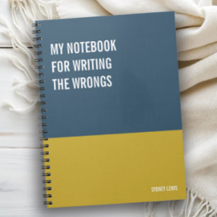 Funny Notebook, Humorvolles Writing Pad Journal, H Notizblock