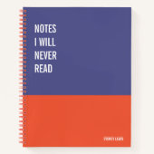 Funny Notebook, Humorvolles Writing Pad Journal, H Notizblock (Vorderseite)