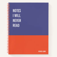 Funny Notebook, Humorvolles Writing Pad Journal, H