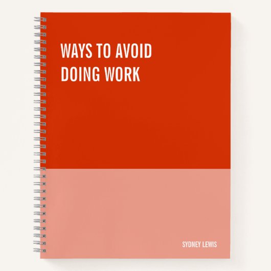 Funny Notebook, Humorvolles Writing Pad Journal, H Notizblock (Vorderseite)