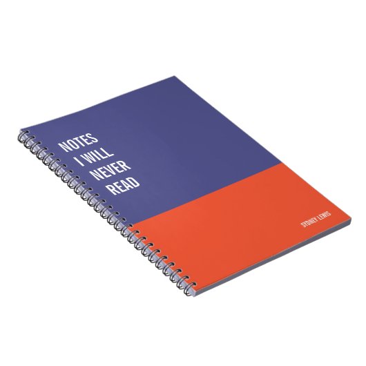 Funny Notebook, Humorvolles Writing Pad Journal, H Notizblock (Rechte Seite)