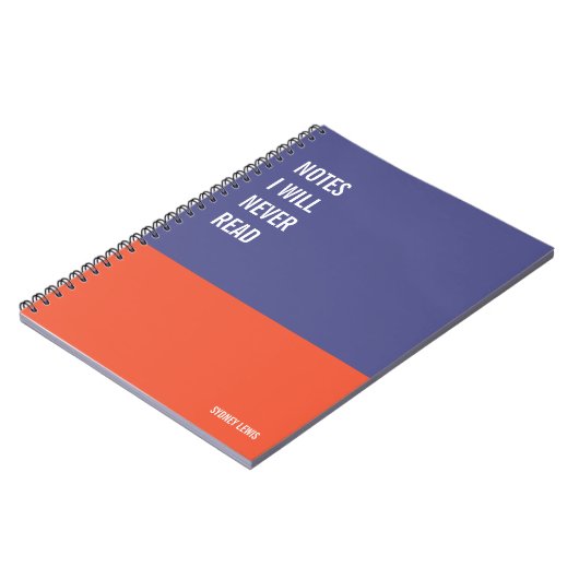 Funny Notebook, Humorvolles Writing Pad Journal, H Notizblock (Linke Seite)