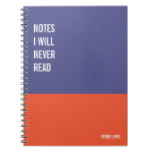 Funny Notebook, Humorvolles Writing Pad Journal, H Notizblock (Vorderseite)