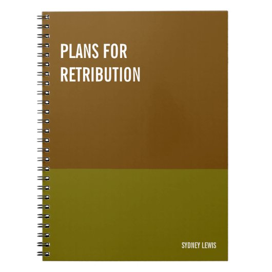 Funny Notebook, Humorvolles Writing Pad Journal, H Notizblock (Vorderseite)