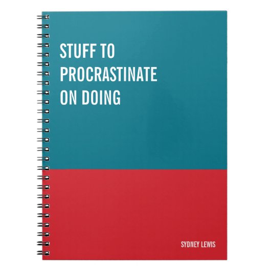 Funny Notebook, Humorvolles Writing Pad Journal, H Notizblock (Vorderseite)