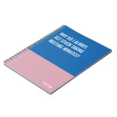 Funny Notebook, Humorvolles Writing Pad Journal, H Notizblock (Linke Seite)