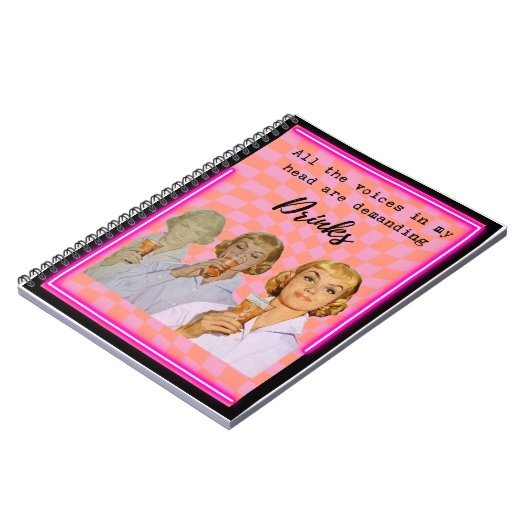 Funny Notebook Journal Best Friend Gift "Drinks" Notizblock (Linke Seite)
