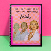 Funny Notebook Journal Best Friend Gift "Drinks" Notizblock