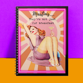 Funny Notebook Journal Best Friend Gift "Martinis" Notizblock