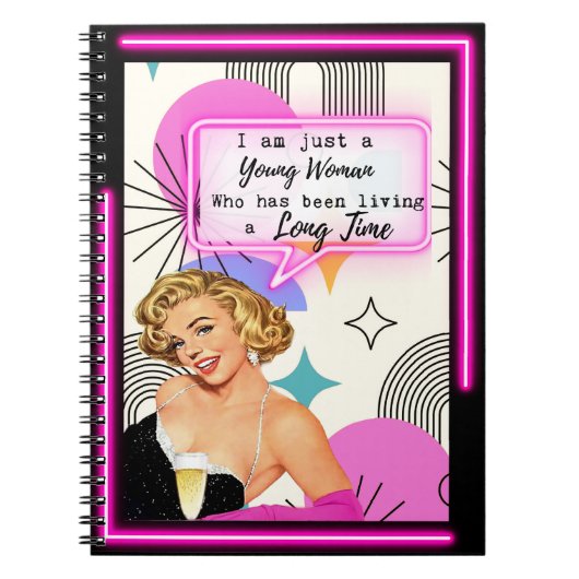Funny Notebook Journal Best Friend Gift "Young" Notizblock (Vorderseite)