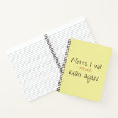 Funny Notebook Notes I Will Never Read Again  Notizblock (Innenseite)