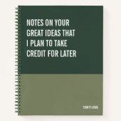 Funny Notebook, Snarky Writing Pad Journal, Hinwei Notizblock (Vorderseite)