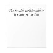 Funny notebooks gib Büro Humor einzigartige Gesche Notizblock (Vorderseite)